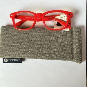Peepers Kids Red Frame Sunglasses with Soft Pouch